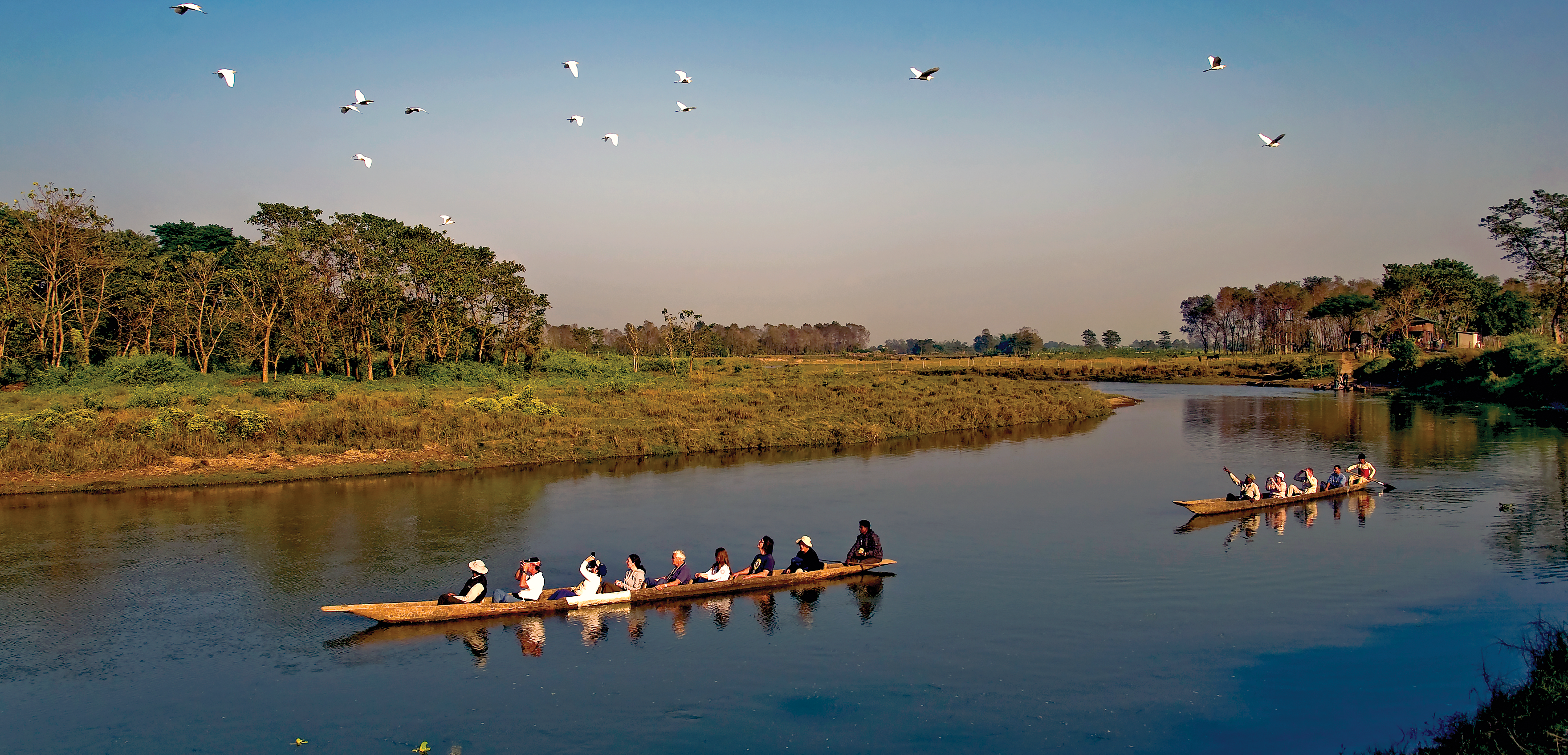 Wildlife and river views in Chitwan sanctuary