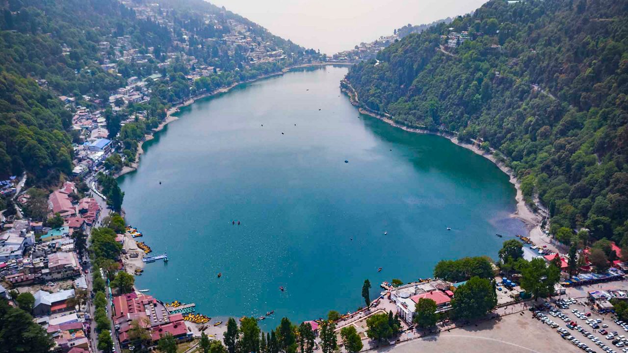 Nainital hill station nestled in the Himalayas