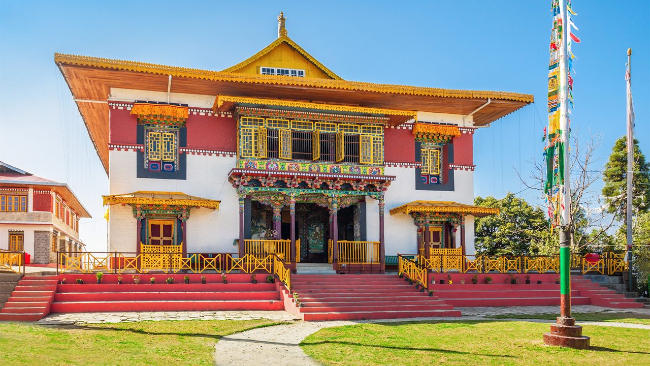 Pemayangtse Monastery and surrounding Sikkim landscape