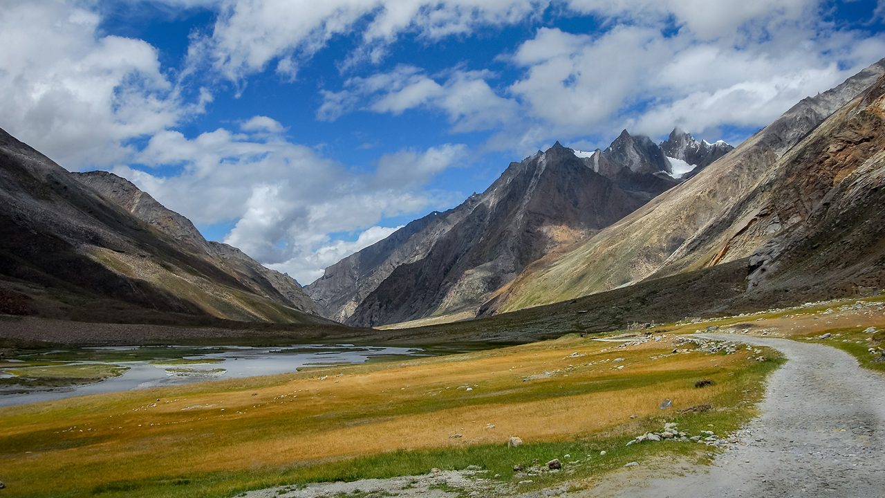 High altitude landscape of Nubra Valley