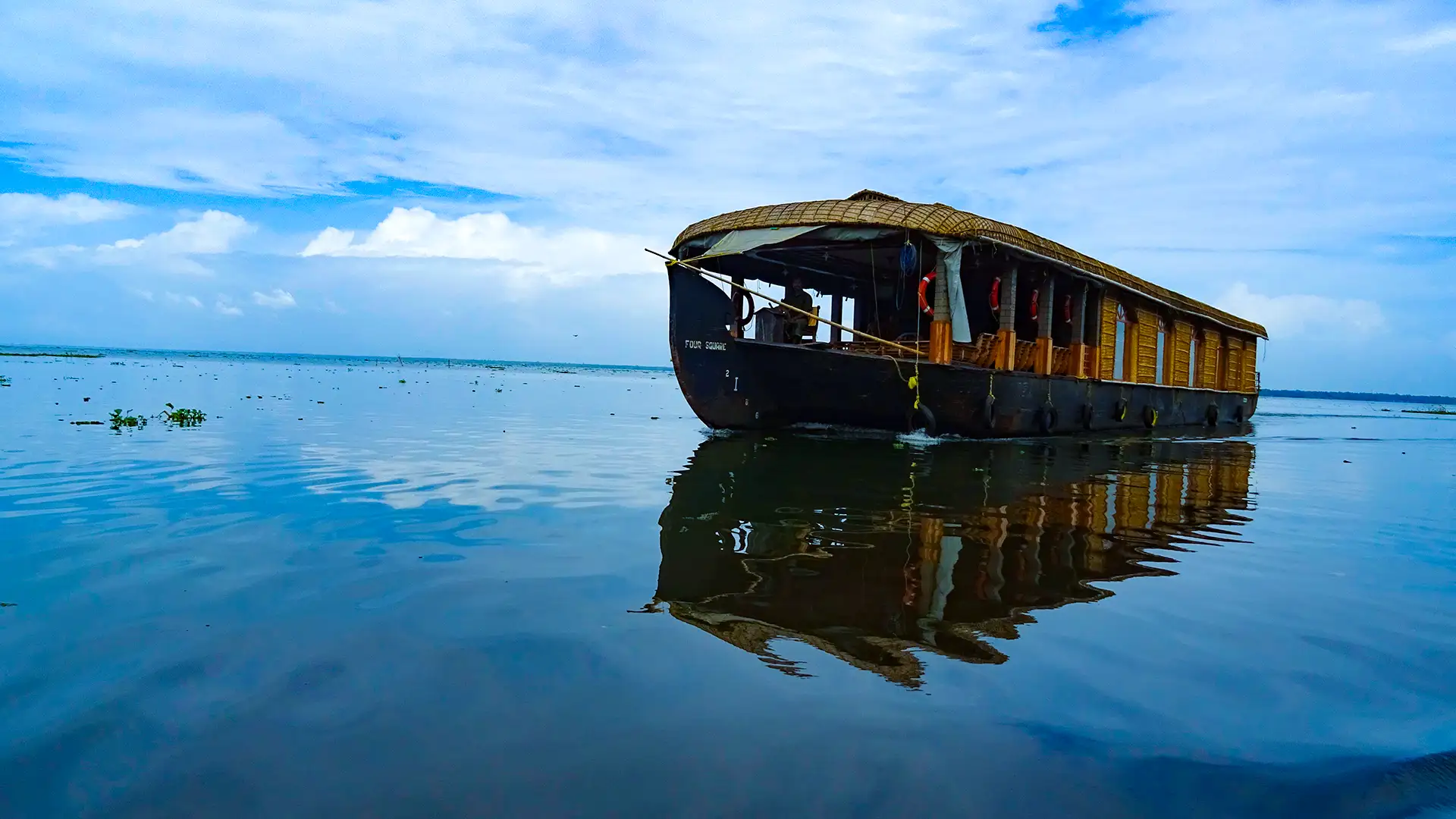 Vembanad Lake backwaters in Kumarakom, Kerala