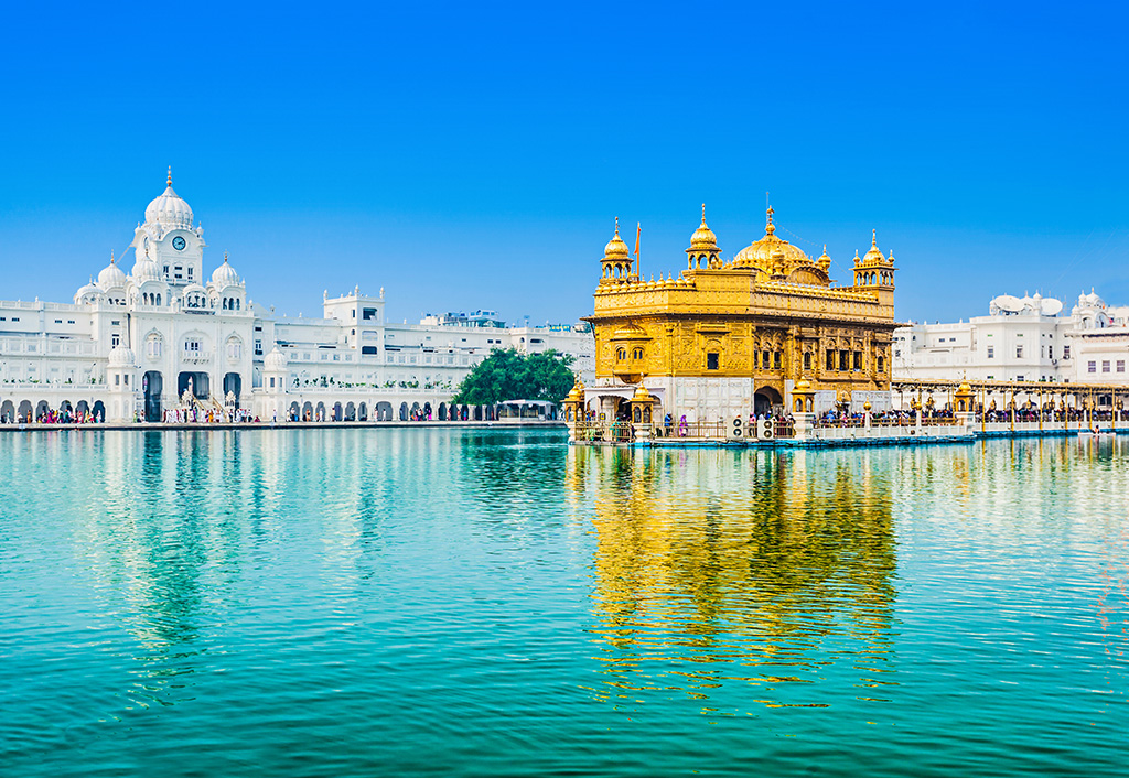 Amritsar Golden Temple and Punjab landscape